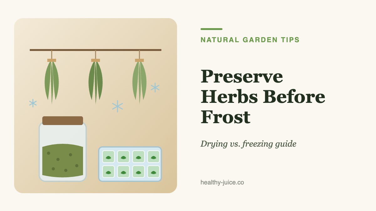 How to Preserve Fresh Herbs Before Frost: Drying vs. Freezing Guide
