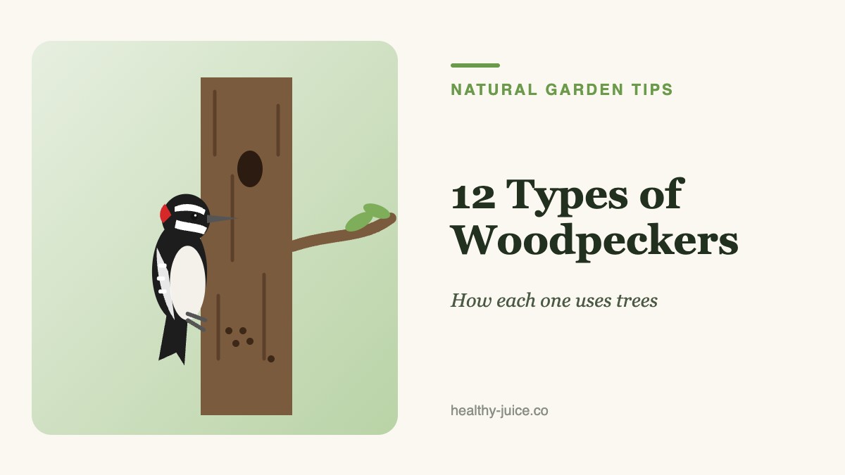 12 Types of Woodpeckers and How Each One Uses Trees